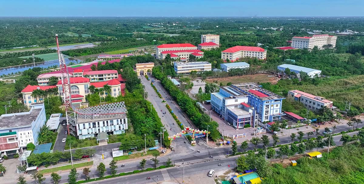 Đại học Nam Cần Thơ nhin từ trên cao